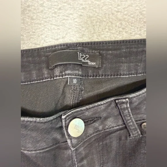 1822 Jeans Black Straight Leg Jeans size 10 black denim womens - Picture 5 of 6